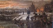 Alma-Tadema, Sir Lawrence Crossing of the River Berizina 1812 (mk23) oil